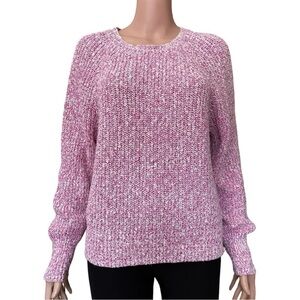 Free People Open Knit Pullover Sweater Cotton/Linen Blend Medium